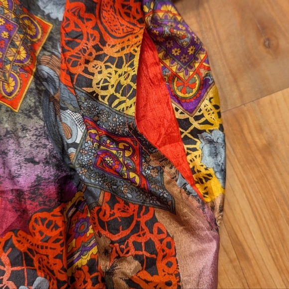 Vintage Casual Isle Bomber Multi Print Full Zip Jacket Women's Oversized Medium - Picture 2 of 6